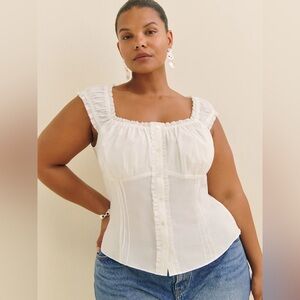 Reformation Alabama Top Es Ivory - Size 16